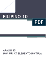 Filipino 10 Aralin 15