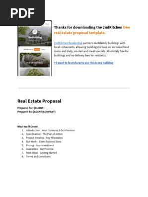 Free Real Estate Proposal Template (2020)