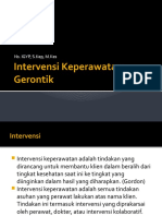 Intervensi Keperawatan Gerontik