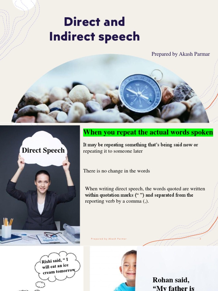 Direct and Indirect Speech Explained | PDF | Linguistics | Human ...