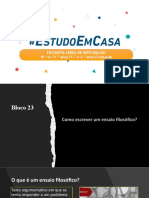 23 - Filosofia - 10.º - 11.º Anos - Como Escrever Um Ensaio Filosófico