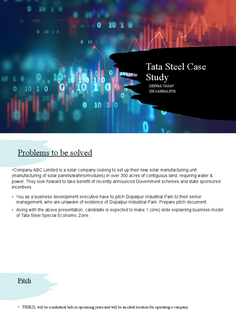 Tata Steel Case Study: Deepak Yadav Iim Sambalpur | PDF | Technology ...