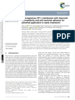 Heterogeneous ZIF-L Membranes With Improved Hydrop