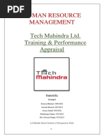 Human Resource Management: Tech Mahindra Ltd. Training & Performance Appraisal