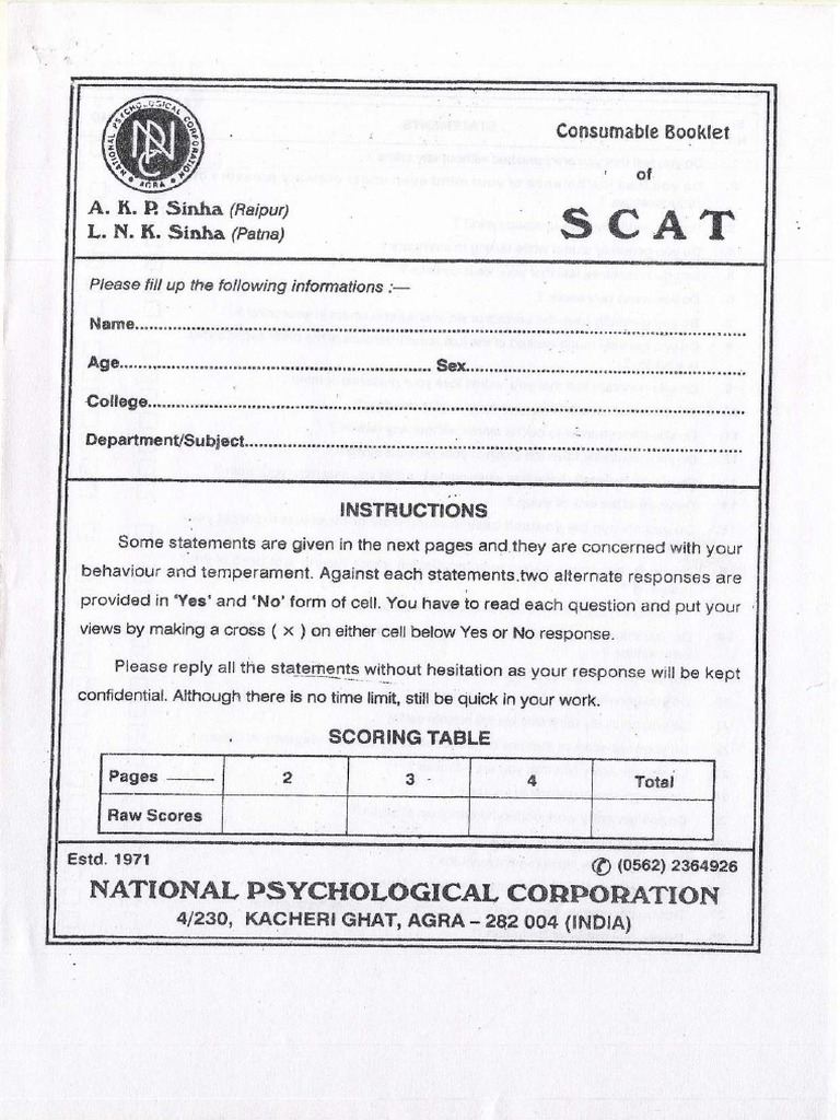 SCAT | PDF