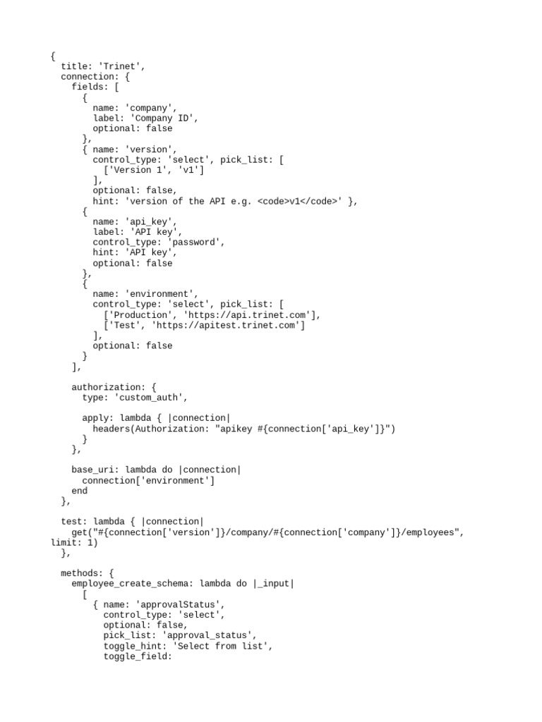 Trinet Community Connector Source | PDF