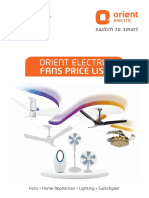 Orient Electric Fans Price List: Fans Home Appliances Lighting Switchgear