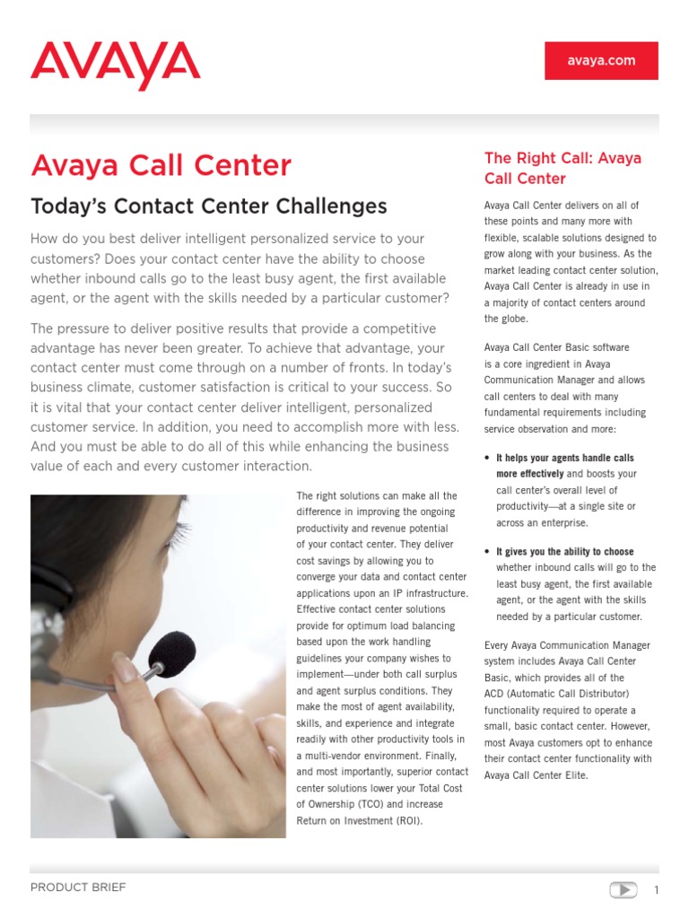 Avaya Call Center 6.0 Fact Sheet | PDF | Call Centre | Load Balancing