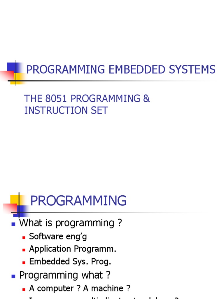 Presentation 5 Programming Embedded Systems | PDF