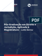 Guia Do Curso de Pós Graduação em Direito e Jurisdição Aplicada À Magistratura Lato Sensu.