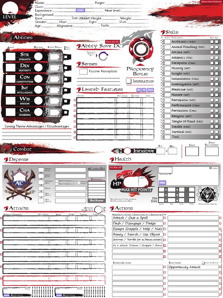 Abilities S D C I W C Skills Ability Save DC PDF Dungeons