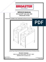 Service Manual: Broaster 1600 AND 1800 Pressure Fryer