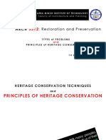 Restoration and Preservation: Types of Problems Principles of Heritage Conservation