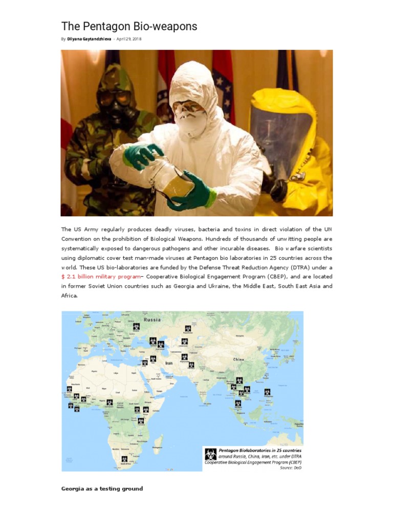 Pentagon's Covert Bioweapon Operations | PDF | Biological Warfare ...