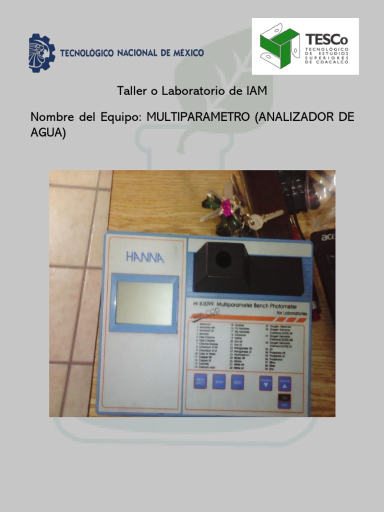 Multiparametro | PDF | Ciencias fisicas | Química