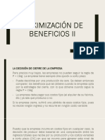 Maximización de Beneficios Ii