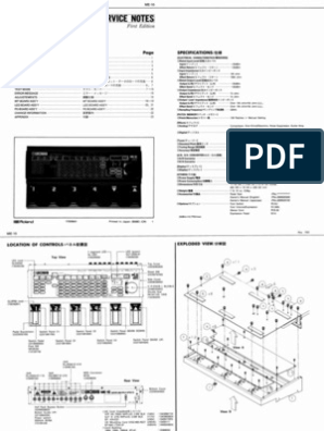 Boss ME-10 Service Manual PDF | Sound Electrical Engineering