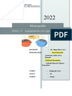 Monografía: TEMA: 12. Argumentación y La Lógica Formal