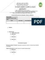 Formato de Planeación de Actividades, Informe y Evidencias 2022