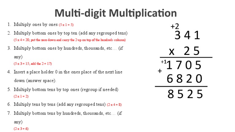 Multi Digit Multiplication | PDF