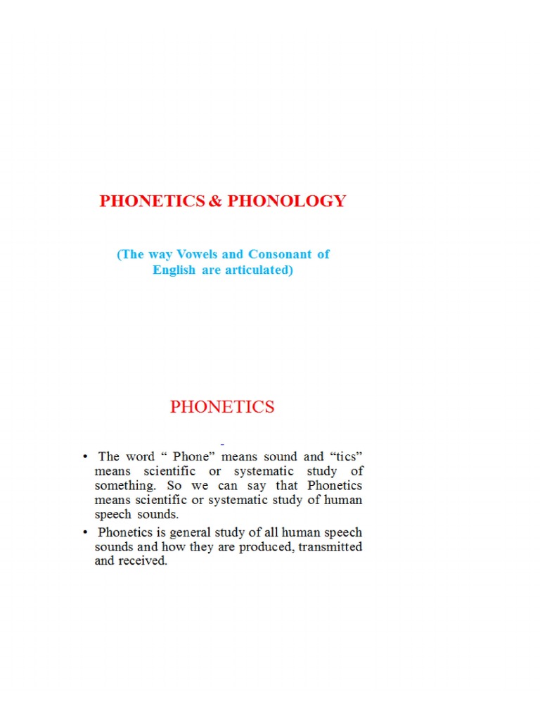 Phonetics Chap 2 English I Pdf