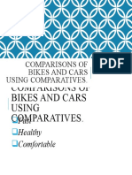Comparisons of Bikes and Cars Using Comparatives