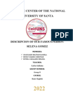 Language Center of The National University of Santa: Descripcion of Our Famous Person: Selena Gomez