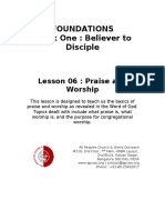 Foundations Track One: Believer To Disciple: Lesson 06: Praise and Worship