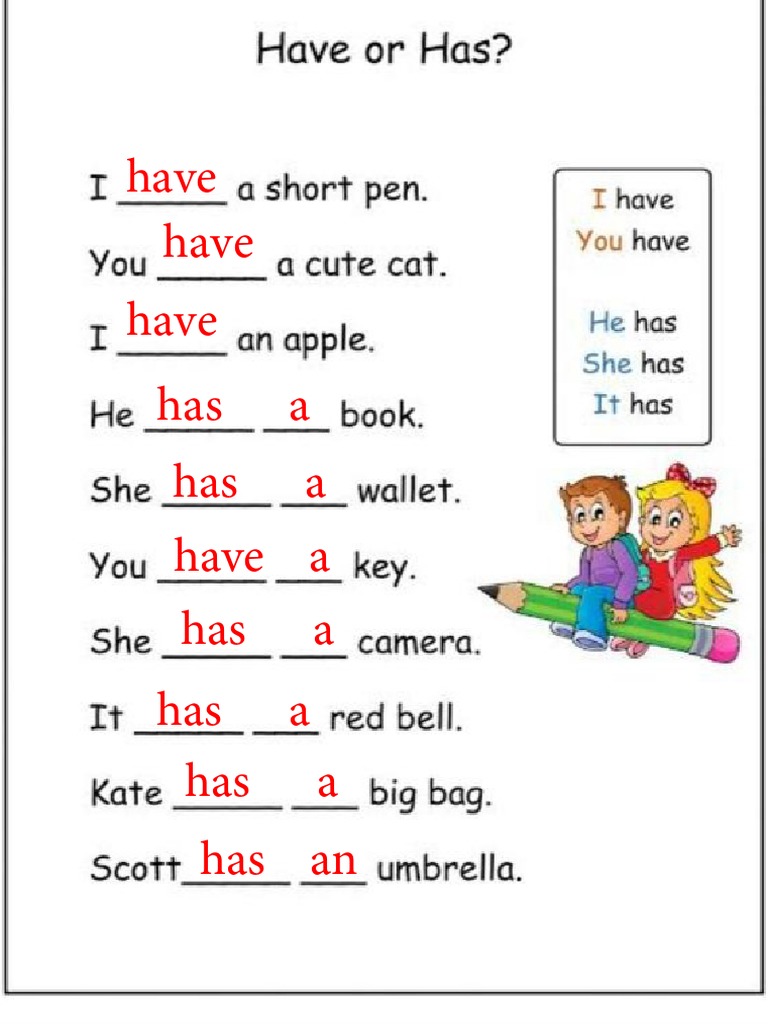 Have Have Have Has A Has A Have A Has A Has A Has A Has An | PDF