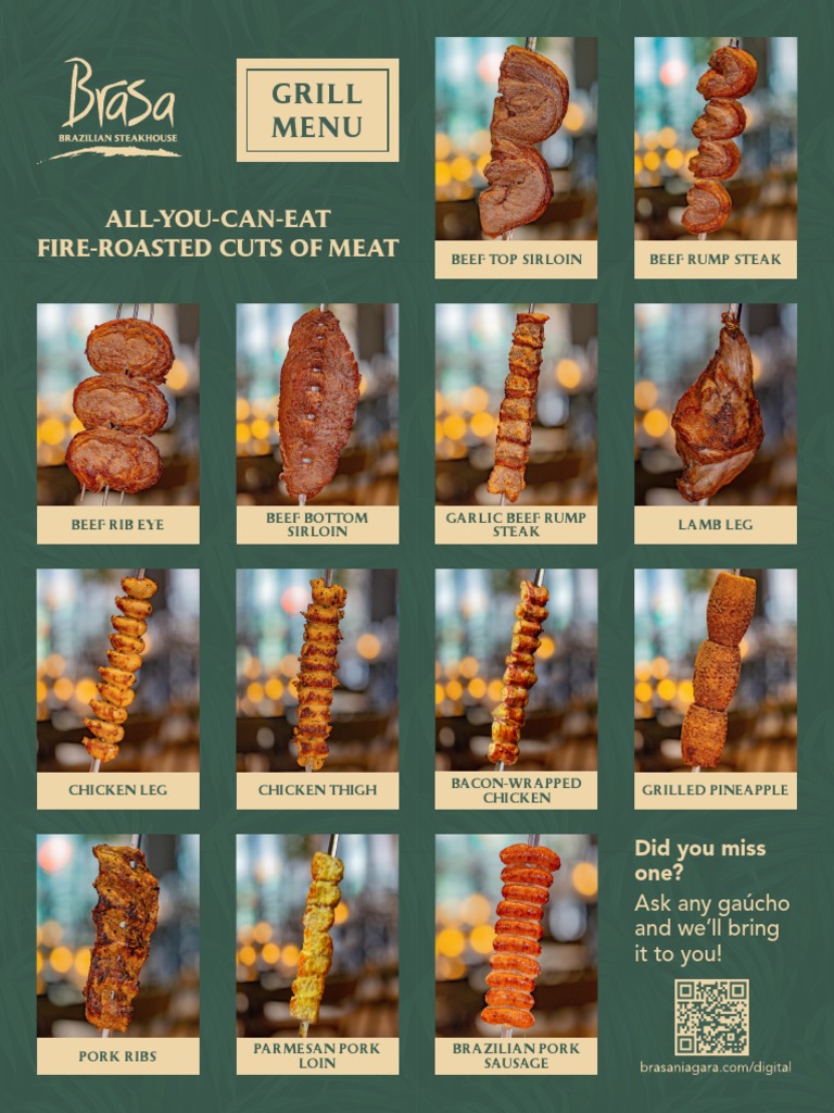 Grill Menu: All-You-Can-Eat Fire-Roasted Cuts of Meat | PDF