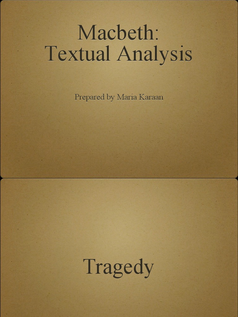 Macbeth: Textual Analysis | PDF | General Fiction