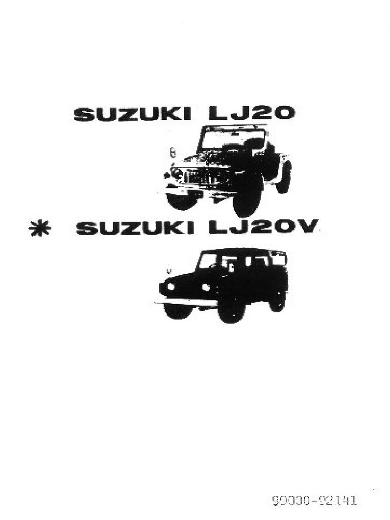 Suzuki LJ20 Manual Parts | PDF