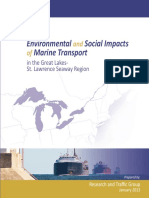 Environmental and Social Impacts of Marine Transport in The Great Lakes - ST Lawrence Seaway Region