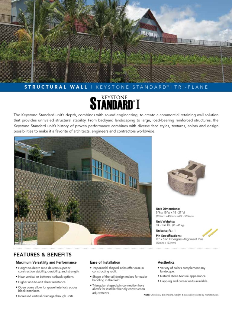 Structural Wall - Keystone Standard: I Tri-Plane | PDF | Road ...
