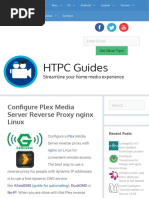 Configure Plex Media Server Reverse Proxy Nginx Linux