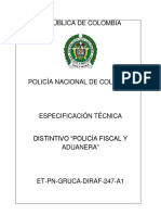 Et PN 247 A1 Distintivo Policia Fiscal y Aduanera