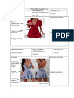 Fichas de desarrollo de prendas de vestir