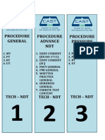 General NDT procedures summary