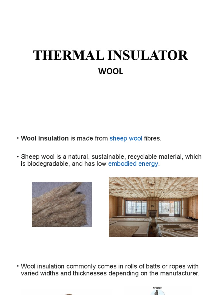Thermal Insulator Wool PDF