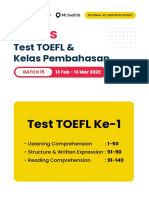 Soal Test TOEFL Ke-1
