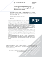 Perceptions of Speech-Pathology and Audiology Students Concerning Death and Dying: A Preliminary Study