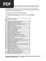 Statutory and Mandatory Certificates