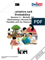 Statistics and Probability: Quarter 3 - Module 10: Illustrating A Normal Random Variable and Its Characteristics