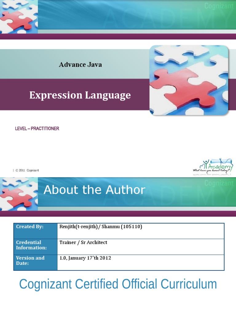 Understanding Java Expression Language | PDF | Http Cookie | Array Data ...