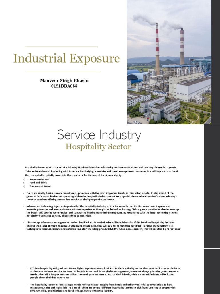 OF Industrial Exposure PDF Business Economies