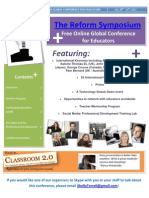 The Reform Symposium Free Online Conference Flyer for Schools
