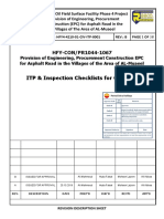 ITP & Inspection Checklists For Civil Work: HFY-CON/PR1044-1067