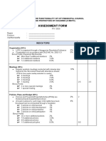 Assessment Form: Monitoring The Functionality of City/Municipal Council For The Protection of Children (C/MCPC)