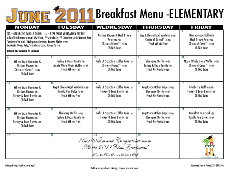 EL Breakfast Menu June 11 | PDF | Pancake | Foods