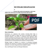 Bio Fertilizer Types and Their Application